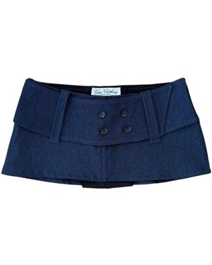 Gigi Clothing Micro Mini Skirt - Blue