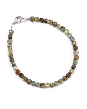 Mineralgems•Studio Jasper Bracelet With Epidote Inclusions - Metallic