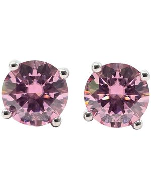 Sophelia Tourmaline Moissanite Crystal Sterling Earrings - Purple