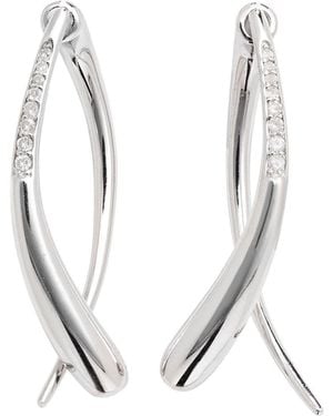 Lucy Quartermaine Solid Sterling Sycamore Front And Back Earrings - Metallic