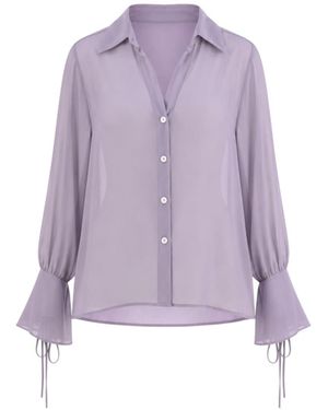 Sun Culture Katnees Sheer Shirt - Purple