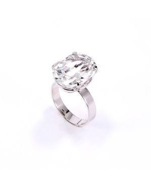 Mineralgems•Studio Arkansas Clear Quartz Ring - White