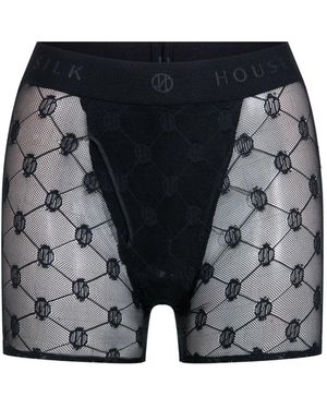 House of Silk 'Tulle Semi-Transparent Boxer - Grey