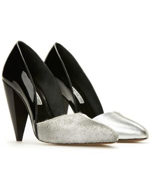 Rosamund Muir London Romera Patent & Duo Texture Heels - Black