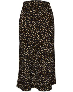 2KStyle Bailey Floral Midi Slip Skirt - Black