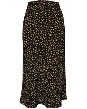 2KStyle Bailey Floral Midi Slip Skirt - Black