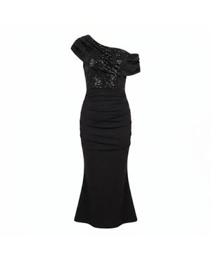 Atom Label Mercury Midi Dress - Black