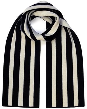 INGMARSON Stripes Wool & Cashmere Scarf Black
