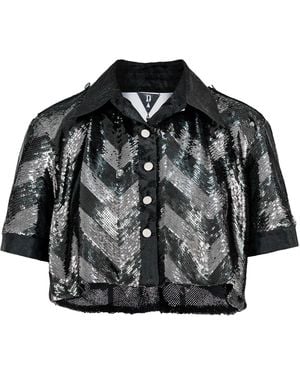 Vazaf Sequin Shirt - Black