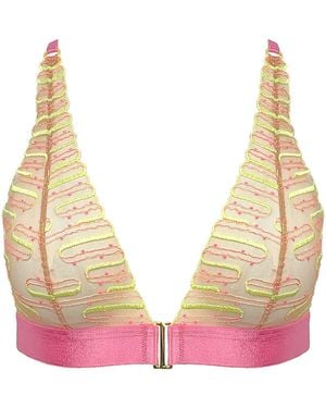 Somewhere Never Desert Heat High Triangle Bralette - Pink