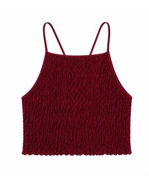 Planet Loving Company Modal Smocked Top - Red