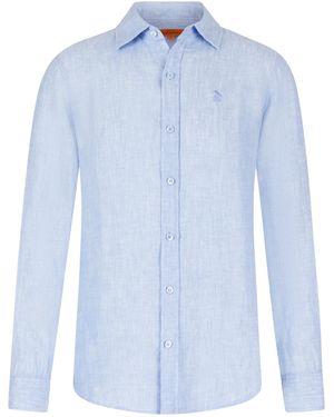 Maison Tangerine Sea Linen Shirt For - Blue