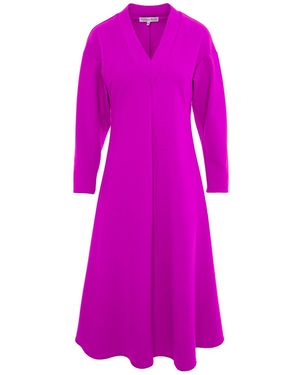 Noria Anis Scarlet Midi Dress - Pink