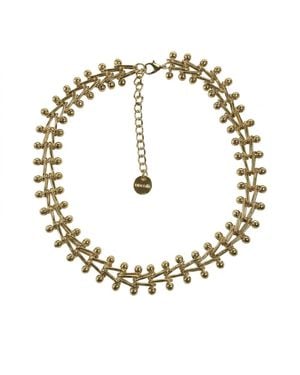Mercela Statement Chain Necklace – Chunky Contemporary Jewelry Gift For Her - Metallic