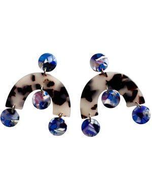 CLOSET REHAB Neutrals Arch Drop Earrings - Blue