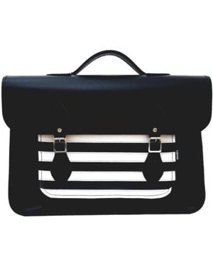 Zatchels Handmade Leather 16 Inch Satchel - Black