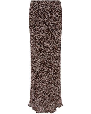 Rose & Nancy Sienna Animal Print Skirt - Brown