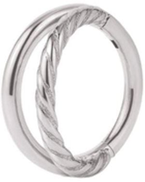 Vanhi Double Clicker Titanium Ring - Metallic