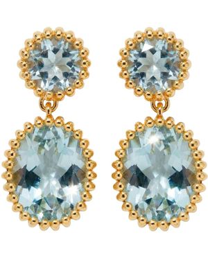Dainty London Sky Topaz Aurelia Earrings - Blue