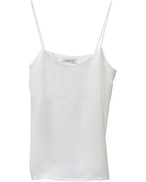 MIONÈ Silk Camisole Top - White