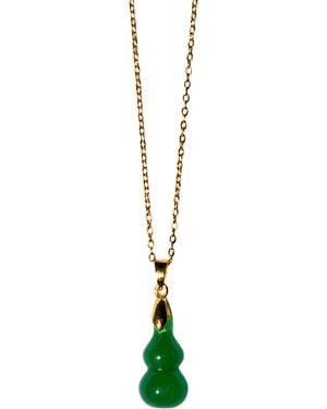 seree Hulu Jade Stone Pendant Necklace - Green