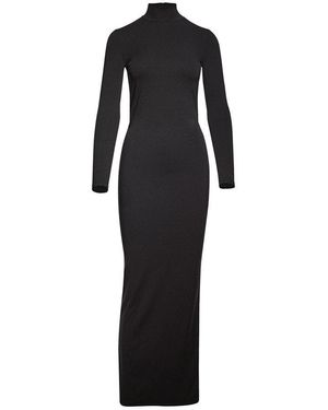 Maison sél Long Sleeve Up And Coming Maxi Dress – - Black