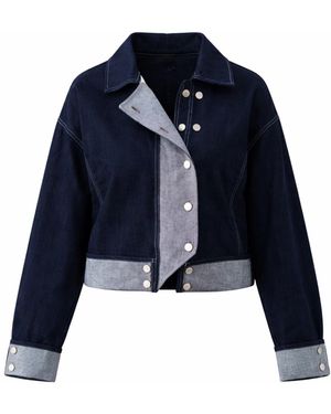 Up-fuse Drop-Shoulder Denim Jacket - Blue