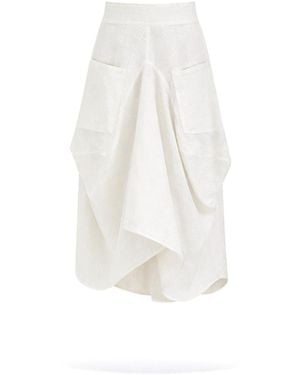 Lumina Eligma Juby Linen Skirt - White