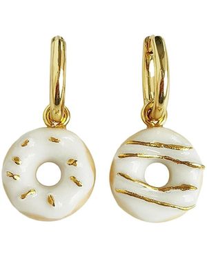 POPORCELAIN Mini Porcelain Doughnut Earrings - Metallic