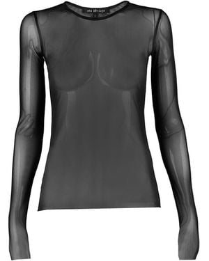 Una Berzina Sheer Tulle Top - Black