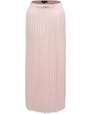 Smart and Joy Sun Pleats Organza Midi Skirt - Pink