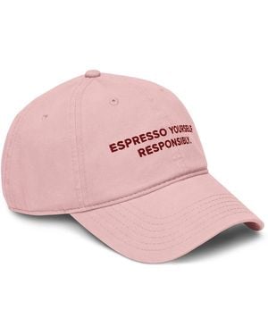 Anchor and Crew Rose Gustatory Espresso Yourself Responsibly. Cotton Embroidered Cap - Pink