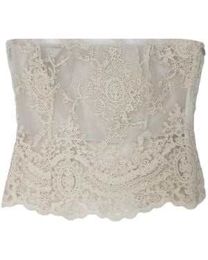 28Natelier Neutrals Laced Top - Gray