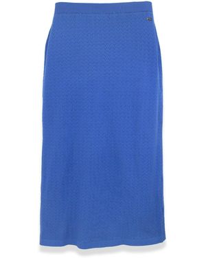 Profile Nyc Eyelet Knit Skirt - Blue