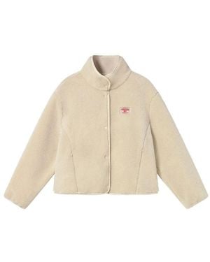 Thinking Mu Ecru Fleece Kourtney Jacket - Natural