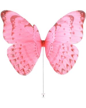 Oana Savu Versatile Large Silk Butterfly Brooch Pin With Pin - Pink
