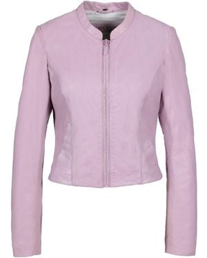 Freaky Nation Leather Jacket Sparkling Lilac - Purple