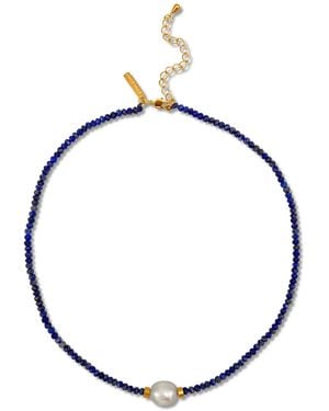 Jaredjamin Rowan Necklace Lapis Lazuli - Metallic