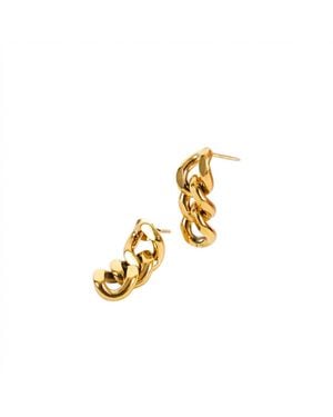 Lei & Mar Co. The Capri Drop Earrings - Metallic