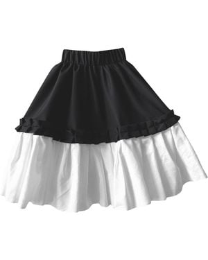 London Atelier Byproduct Cloché Pleated Skirt With Ruffle - Black