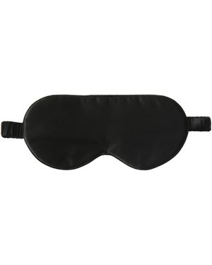 Soft Strokes Silk Pure Mulberry Aviator Style Silk Eye Mask Set Of Two - Black