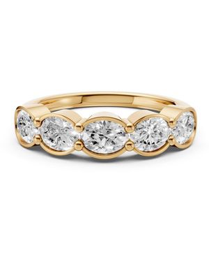 Aya Fine Jewelry Nova Oval Lab Grown Diamond Stackable Band - White