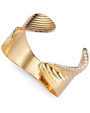 Augustine Jewels Lab Grown Diamond Swirling Cuff - Metallic