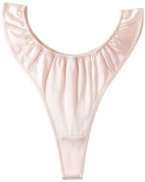 Soft Strokes Silk Set Of Two Pure Mulberry Silk T-String Knickers - Pink