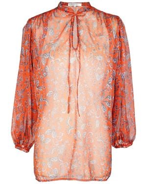 Jennafer Grace Clara Bishop Sleeve Blouse - Pink