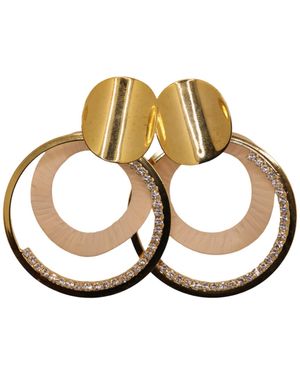 Nart Nature Making Art The Shiny Arch Buriti Natural Fibre Earrings - Metallic