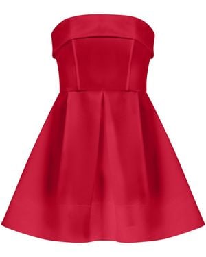 Tia Dorraine Wild Flower Flared Satin Mini Dress