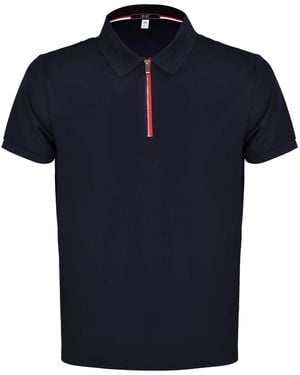 DAVID WEJ Marco Zip Polo - Blue