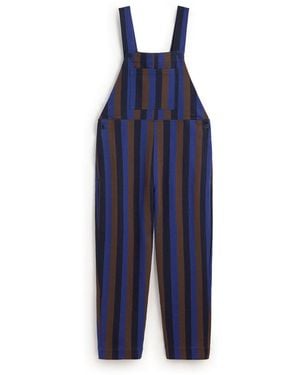 Thinking Mu Relaxed Striped Totenham Luz Jumpsuit - Blue