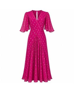 Rose & Nancy Talia Fuchsia Maxi Dress - Pink